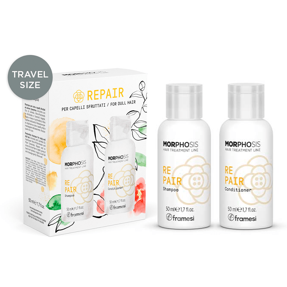 Kit repair travel size shampoo + acond. · 50 ml